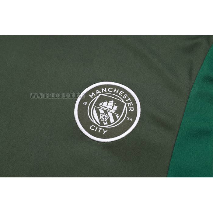 Tuta da Track del Manchester City Manga Corta 2023-2024 Verde